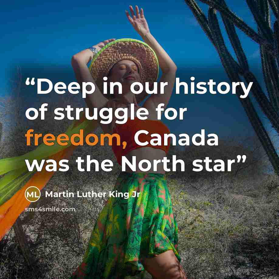 “Deep in our history of struggle for freedom, Canada was the North star” quote by Martin Luther King Jr