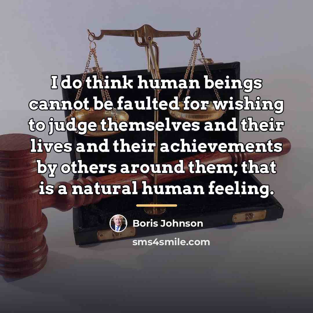 “I do think human beings cannot be faulted for wishing…” quote by Boris Johnson