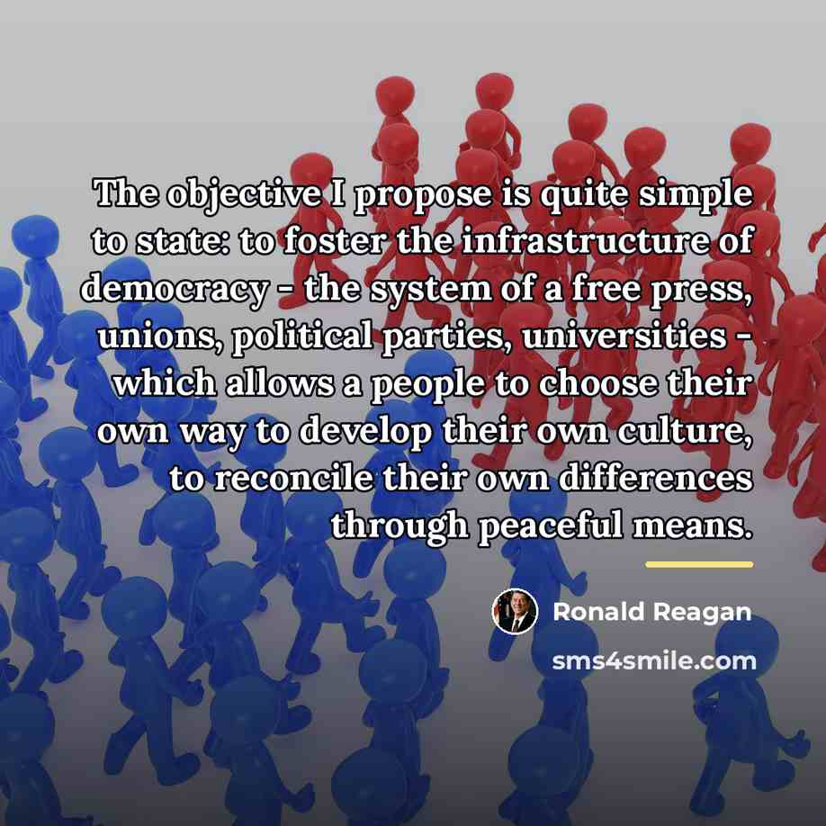 “The objective I propose is quite simple to state: to…” quote by Ronald Reagan