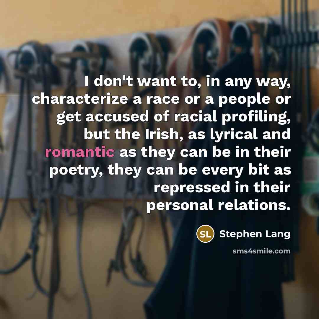 “I don't want to, in any way, characterize a race…” quote by Stephen Lang