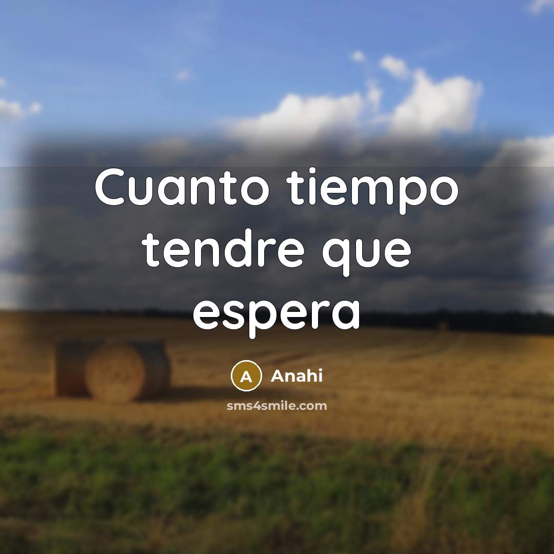 “Cuanto tiempo tendre que espera…” quote by Anahi