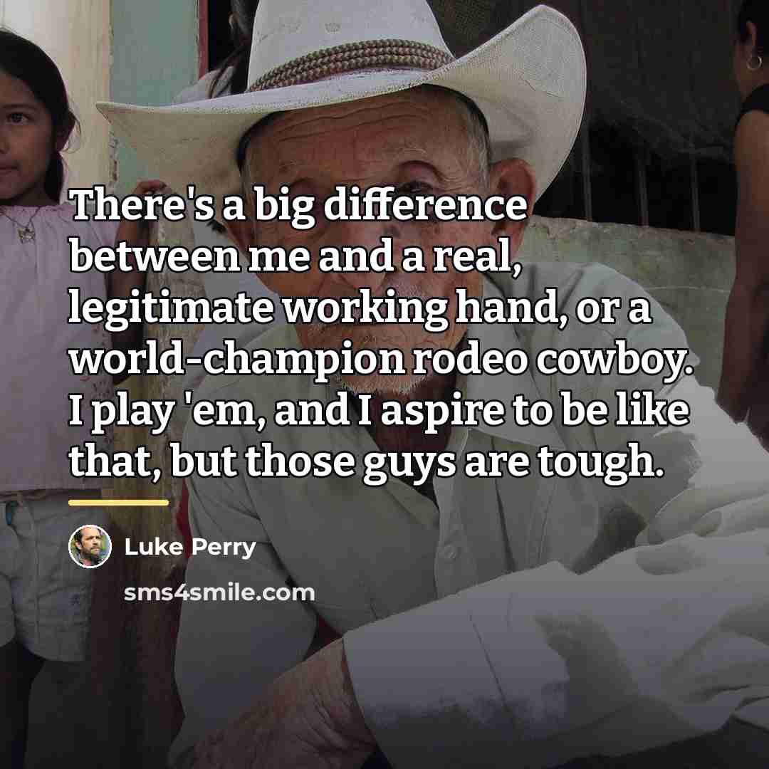 “There's a big difference between me and a real, legitimate…” quote by Luke Perry