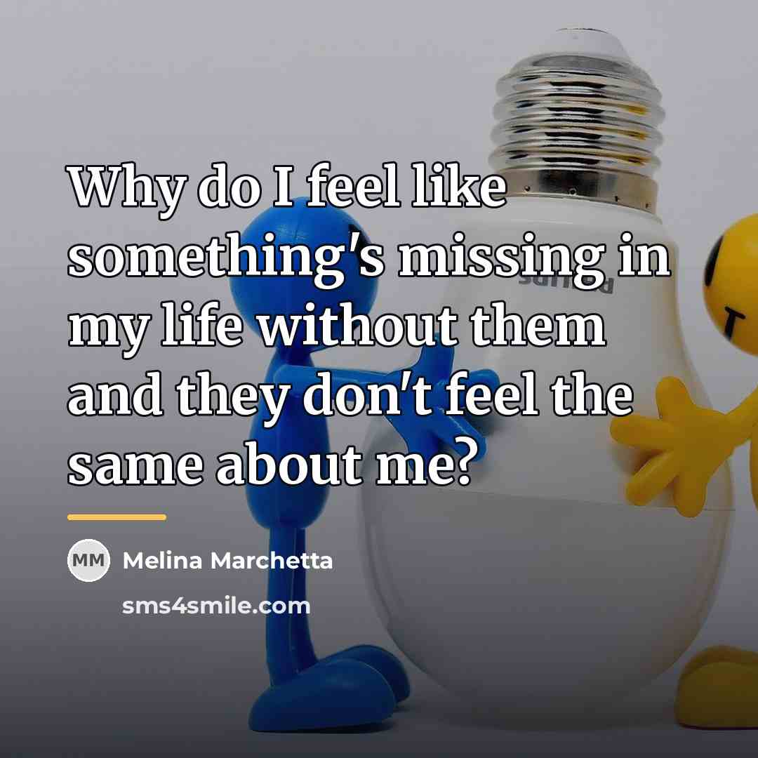 “Why do I feel like something's missing in my life…” quote by Melina Marchetta