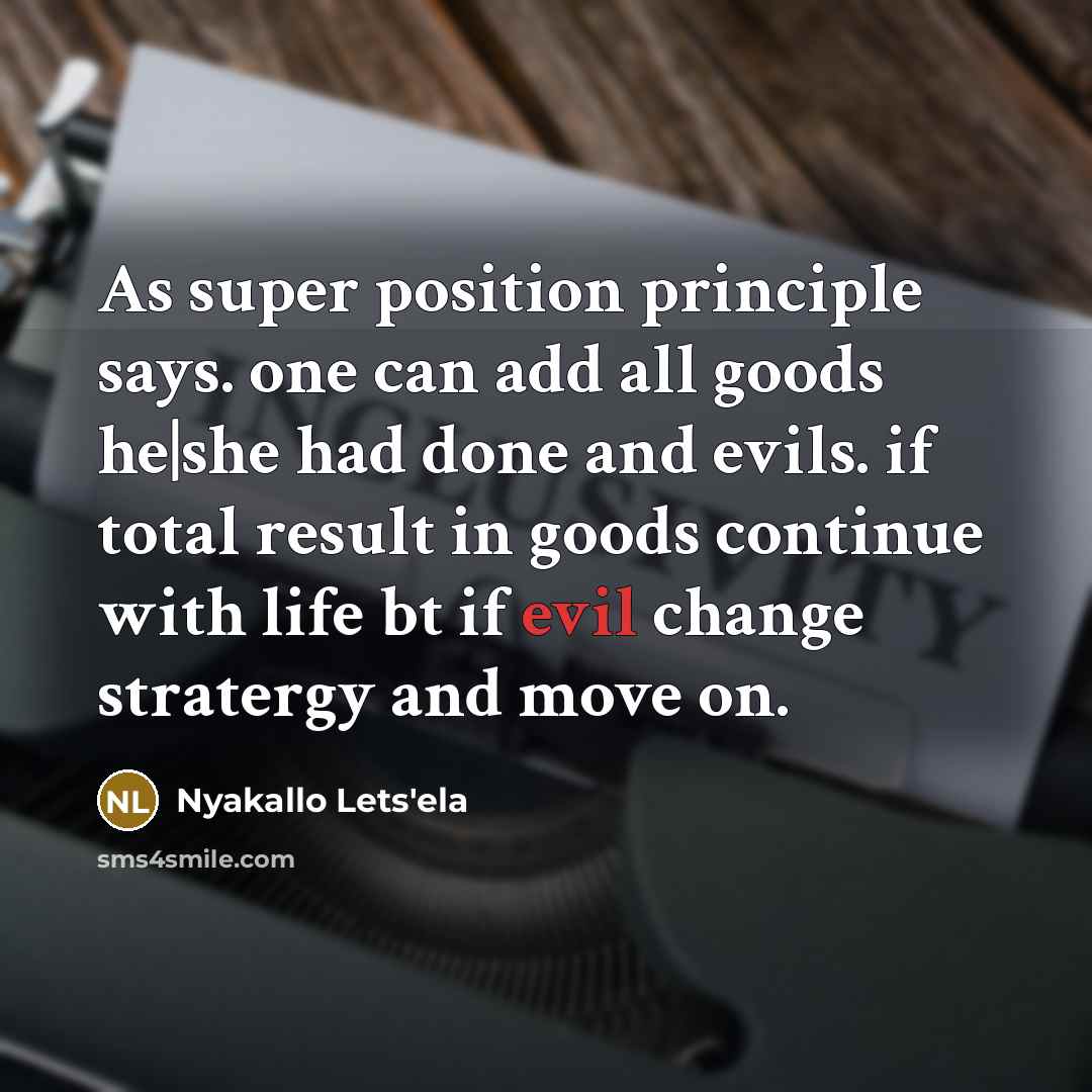 “As super position principle says. one can add all goods…” quote by Nyakallo Lets'ela
