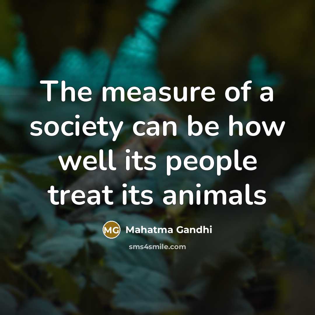 “The measure of a society can be how well its…” quote by Mahatma Gandhi