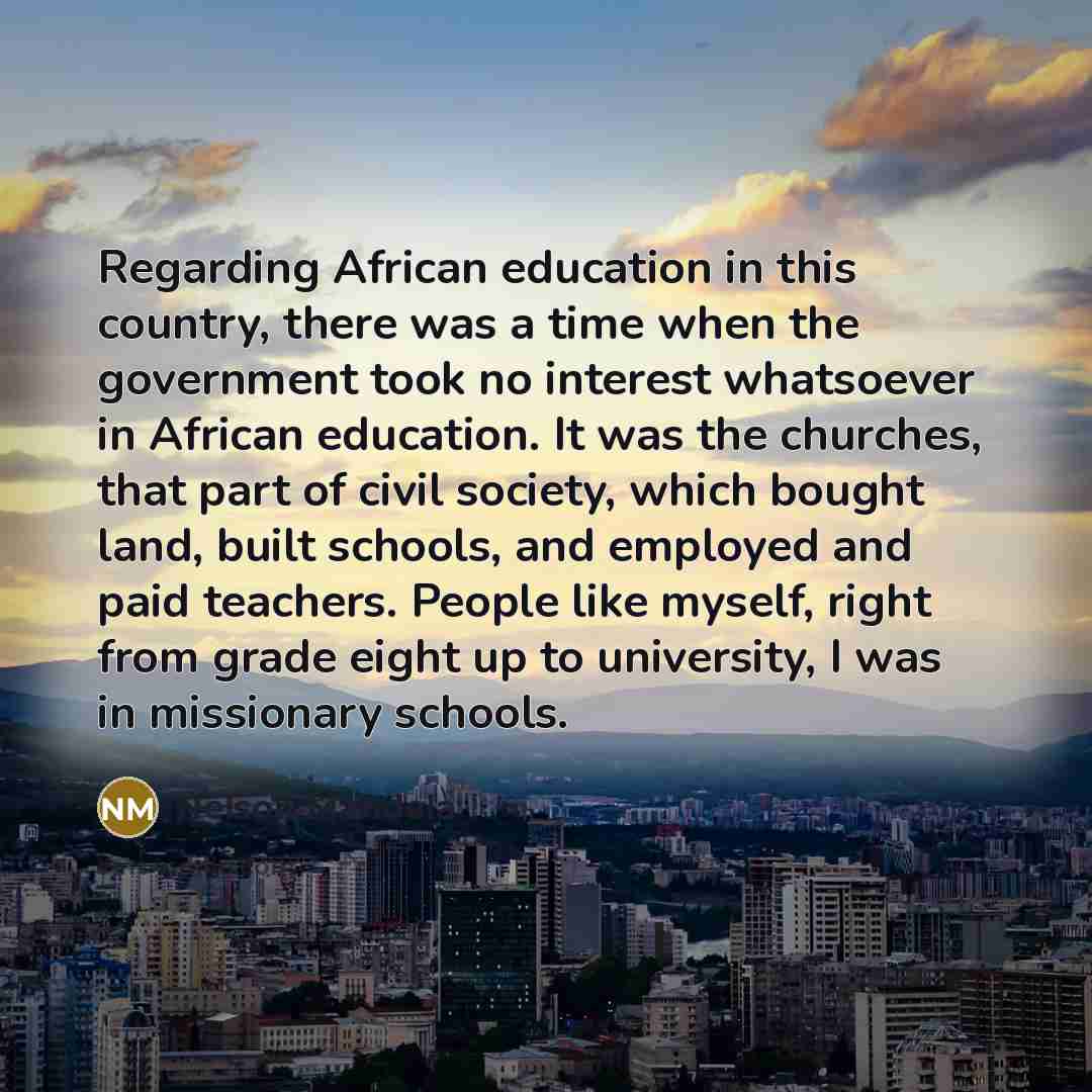 “Regarding African education in this country, there was a time…” quote by Nelson Mandela