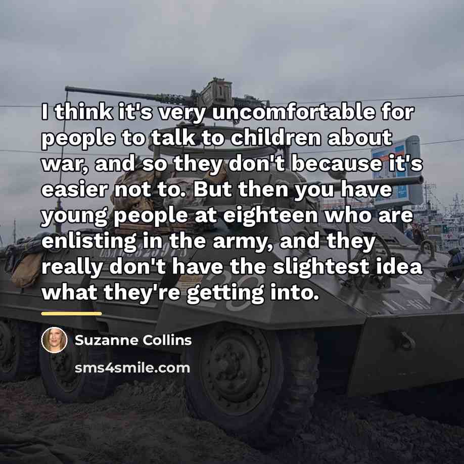 “I think it's very uncomfortable for people to talk to…” quote by Suzanne Collins