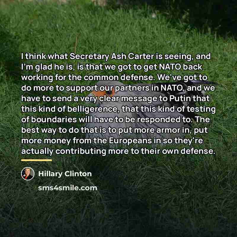 “I think what Secretary Ash Carter is seeing, and I'm…” quote by Hillary Clinton