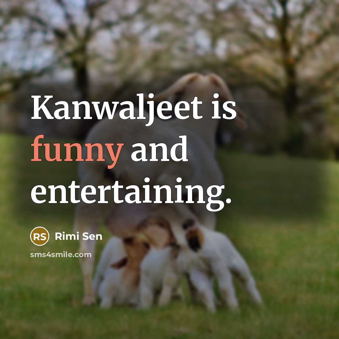 “Kanwaljeet is funny and entertaining.…” quote by Rimi Sen