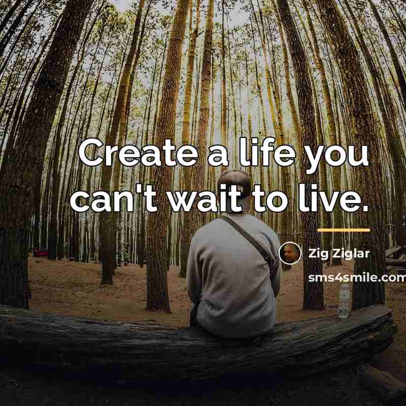 “Create a life you can't wait to live.…” quote by Zig Ziglar
