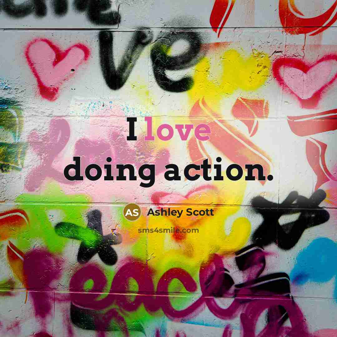 “I love doing action.…” quote by Ashley Scott