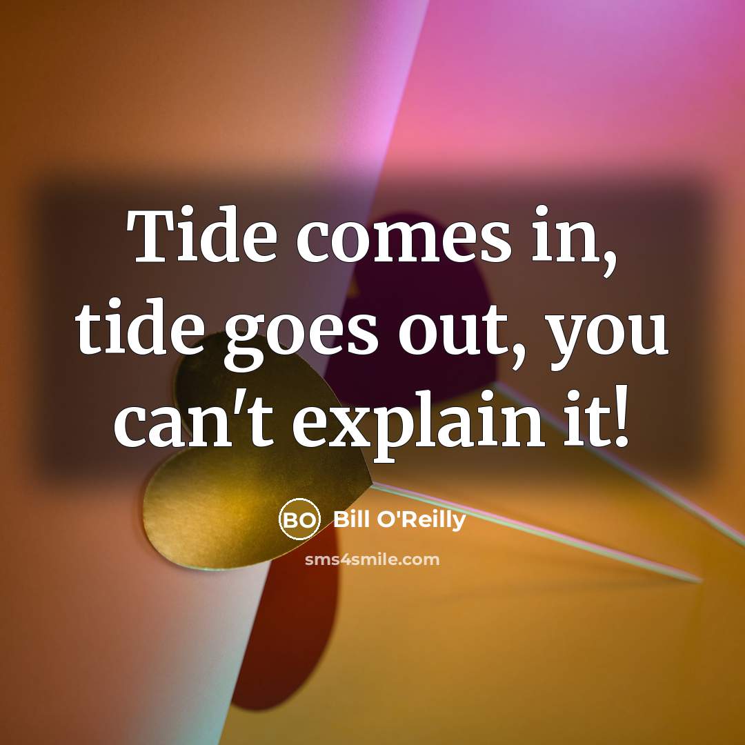 “Tide comes in, tide goes out, you can't explain it!…” quote by Bill O'Reilly