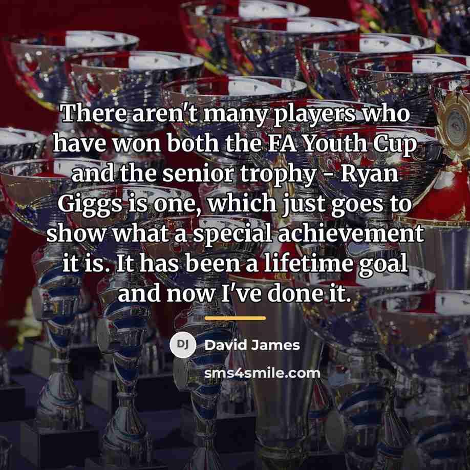 “There aren't many players who have won both the FA…” quote by David James