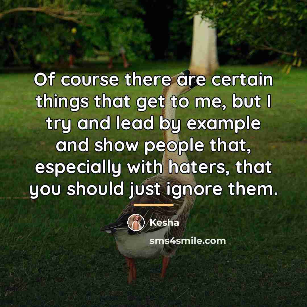 “Of course there are certain things that get to me,…” quote by Kesha