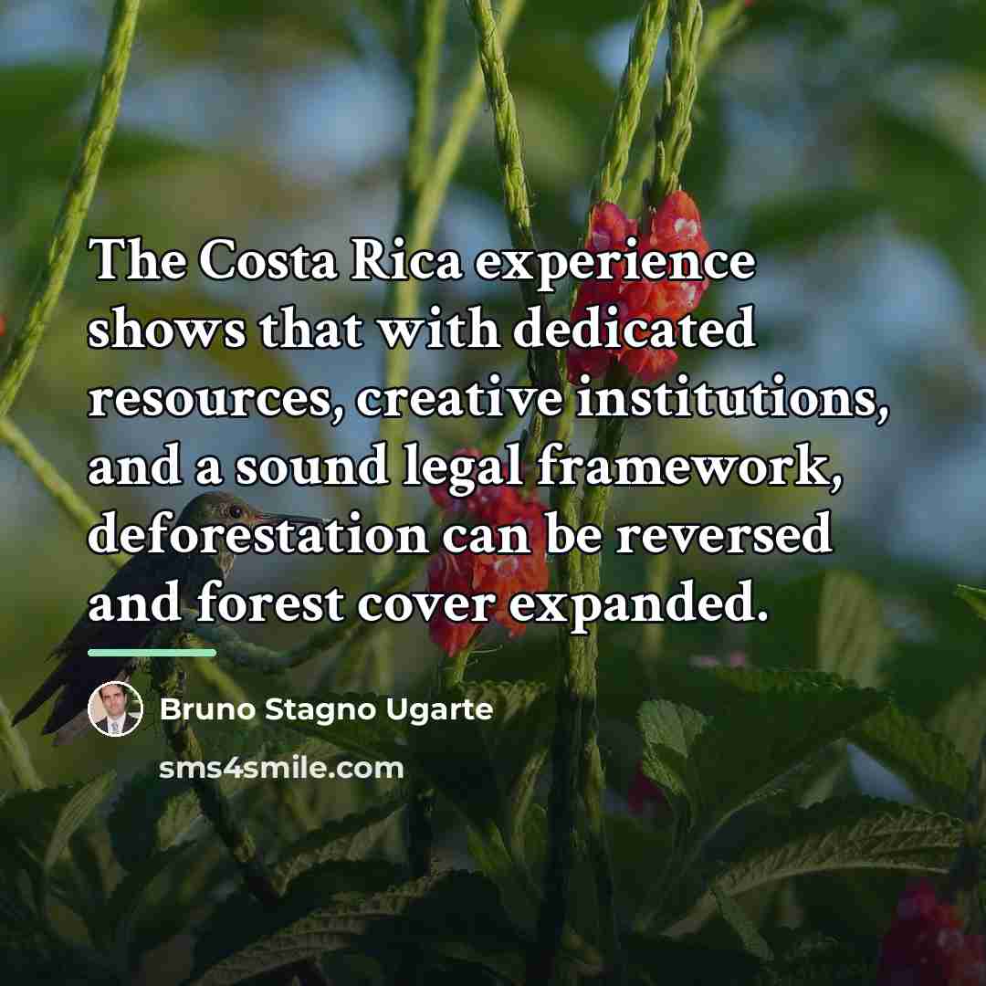“The Costa Rica experience shows that with dedicated resources, creative…” quote by Bruno Stagno Ugarte