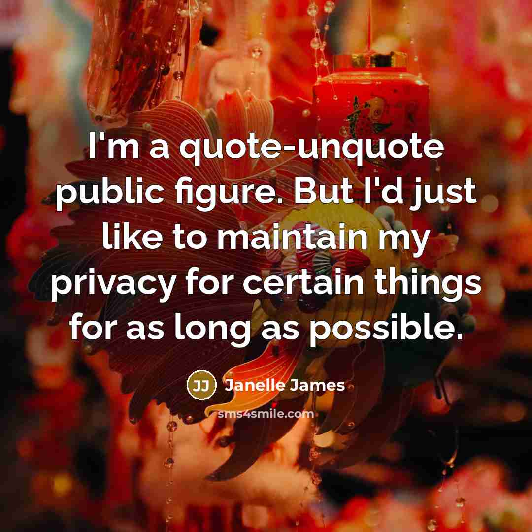 “I'm a quote-unquote public figure. But I'd just like to…” quote by Janelle James