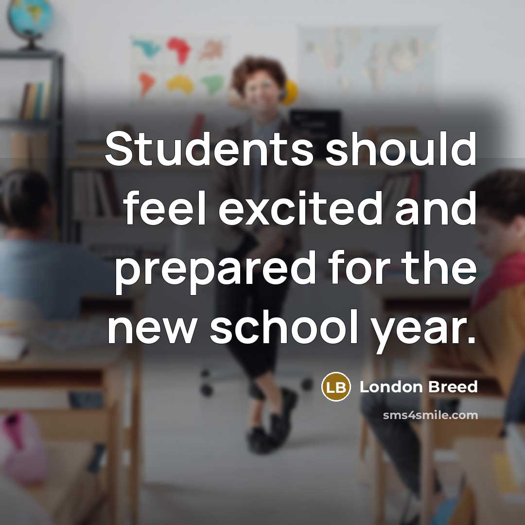 “Students should feel excited and prepared for the new school…” quote by London Breed