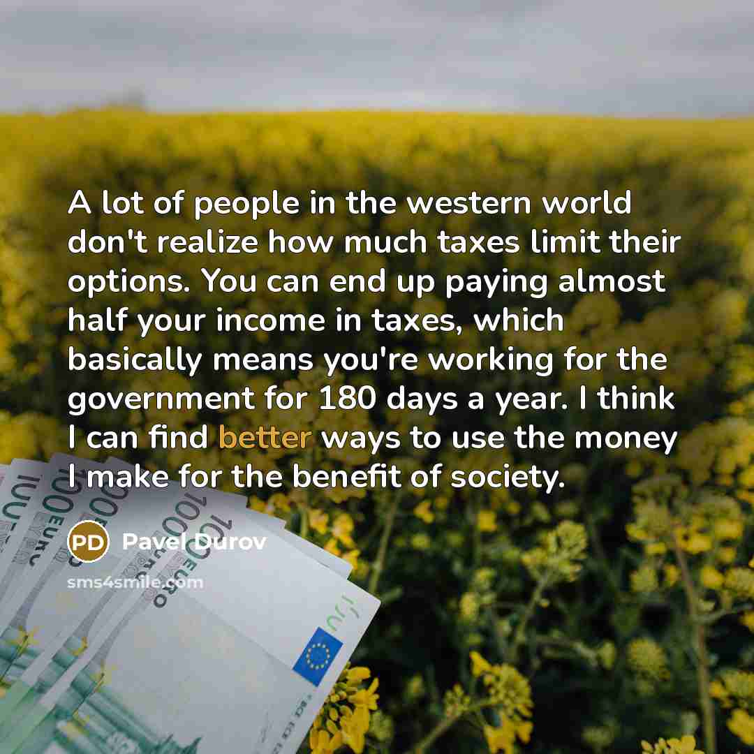 “A lot of people in the western world don't realize…” quote by Pavel Durov