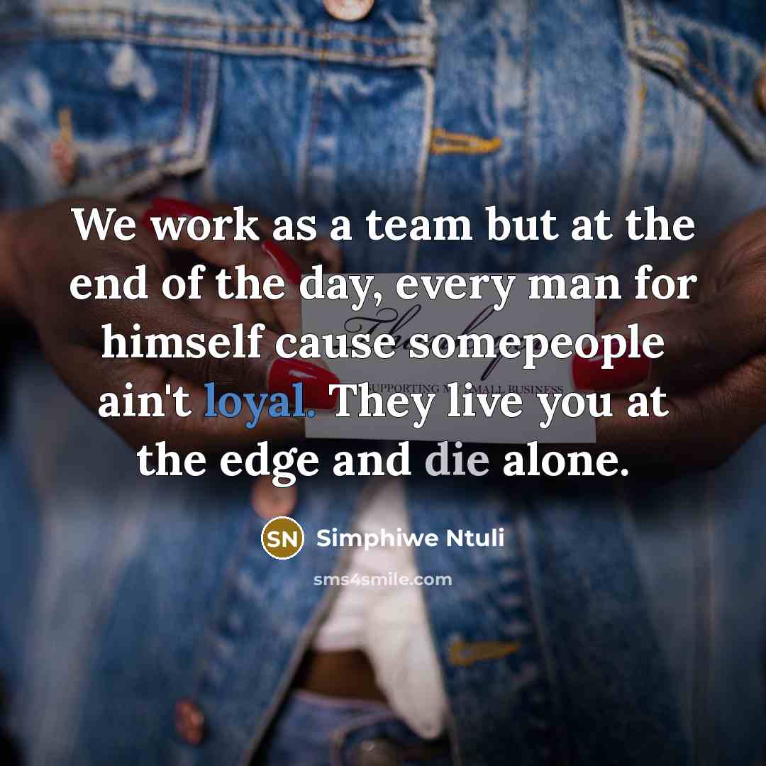 “We work as a team but at the end of…” quote by Simphiwe Ntuli