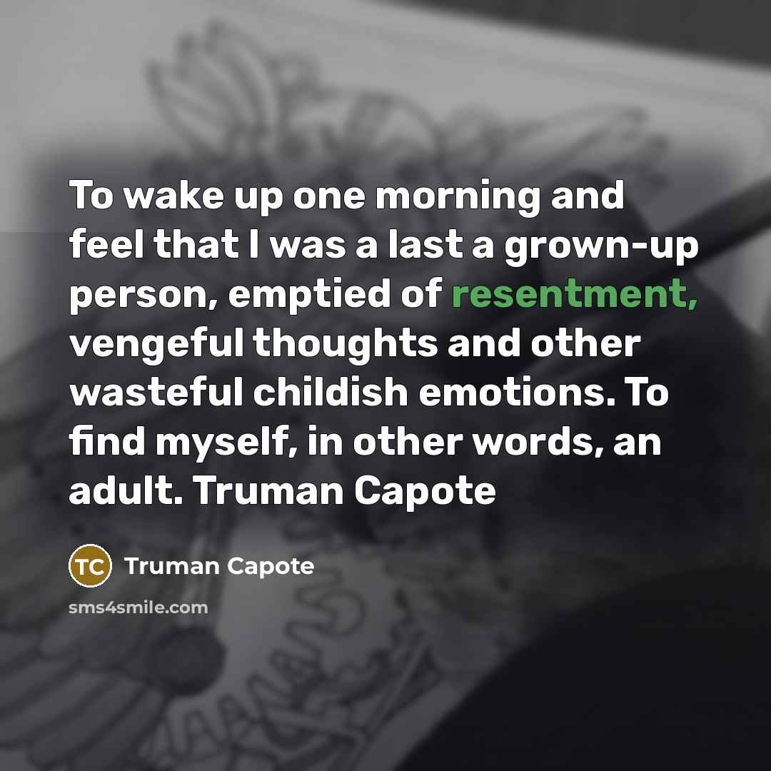 “To wake up one morning and feel that I was…” quote by Truman Capote