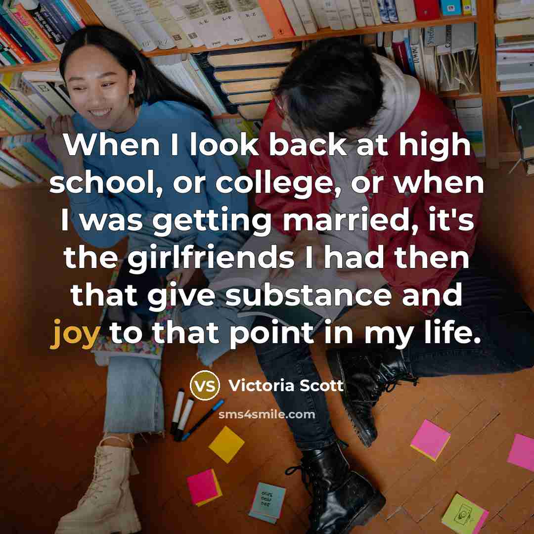 “When I look back at high school, or college, or…” quote by Victoria Scott