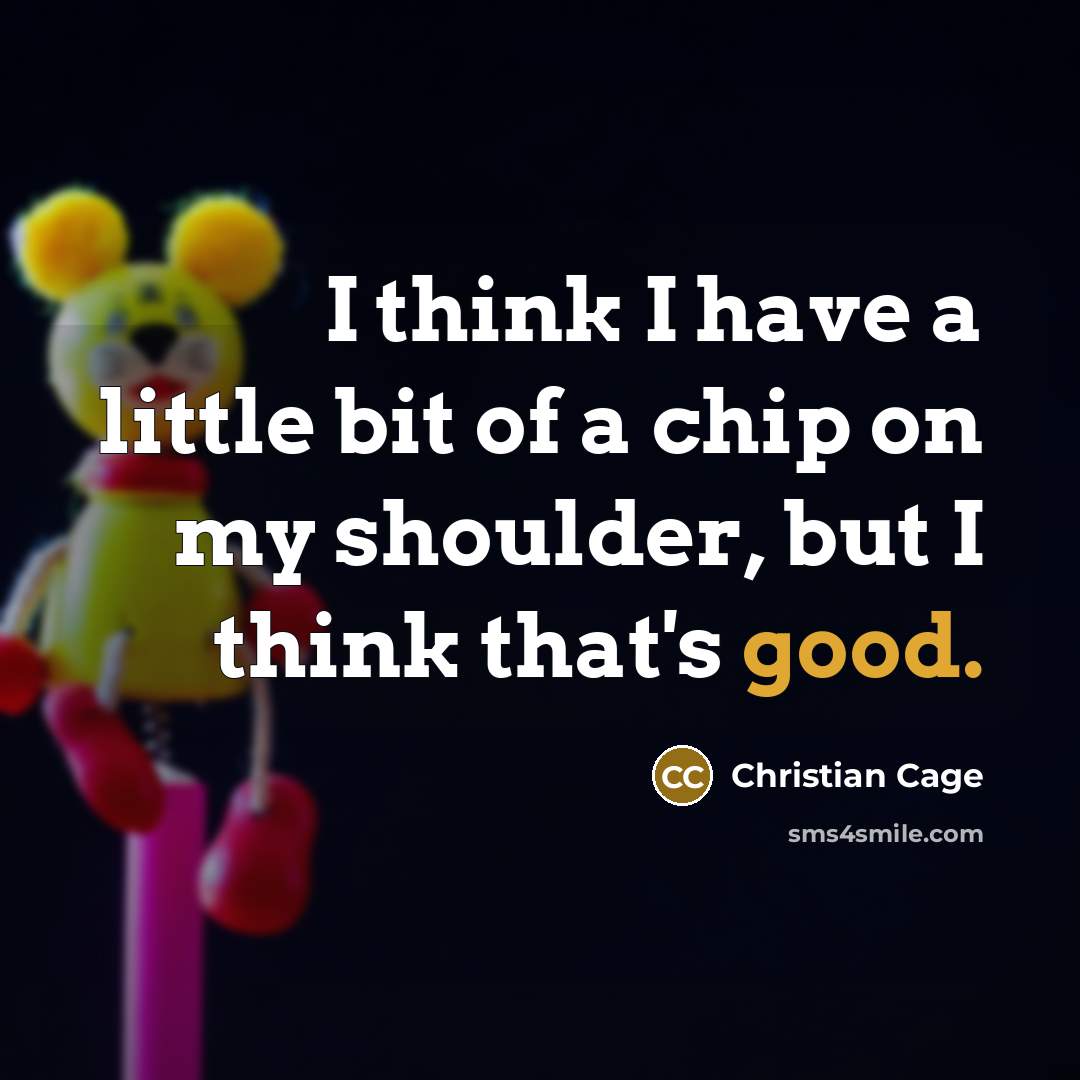 “I think I have a little bit of a chip…” quote by Christian Cage