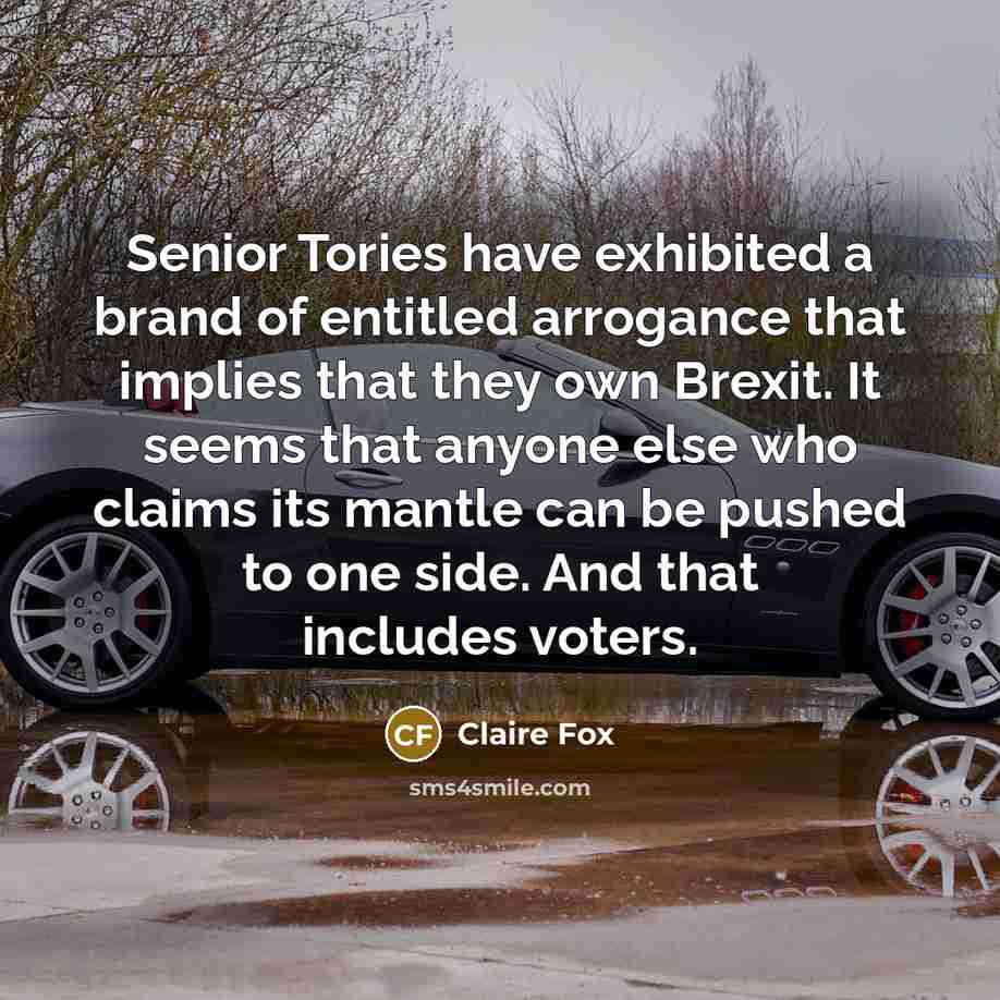 “Senior Tories have exhibited a brand of entitled arrogance that…” quote by Claire Fox