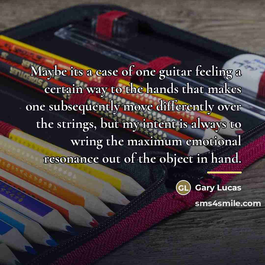 “Maybe its a case of one guitar feeling a certain…” quote by Gary Lucas