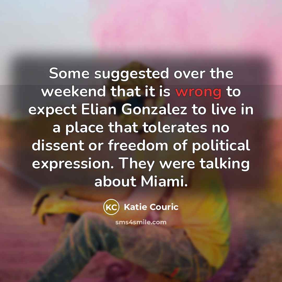 “Some suggested over the weekend that it is wrong to…” quote by Katie Couric
