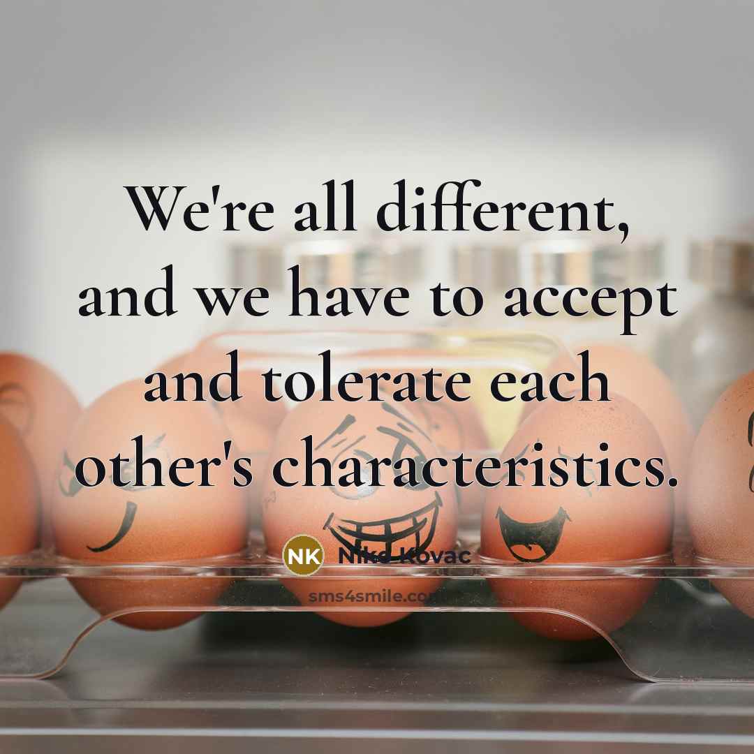 “We're all different, and we have to accept and tolerate…” quote by Niko Kovac