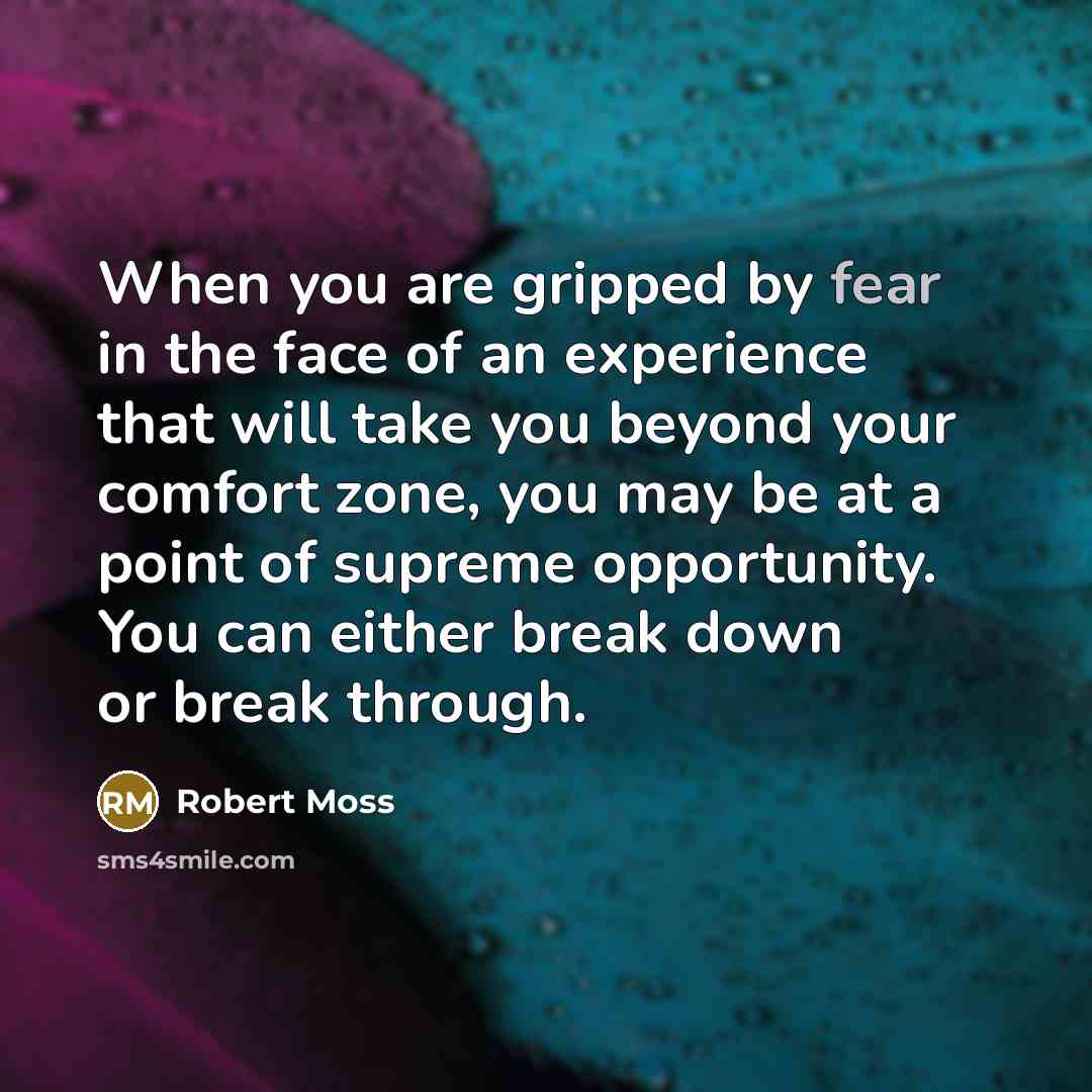 “When you are gripped by fear in the face of…” quote by Robert Moss