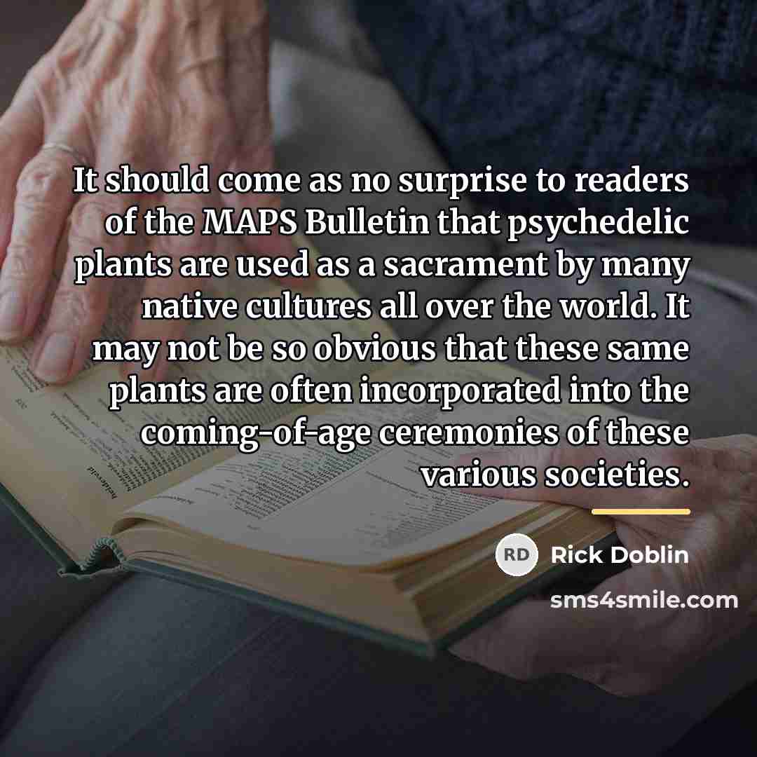 “It should come as no surprise to readers of the…” quote by Rick Doblin
