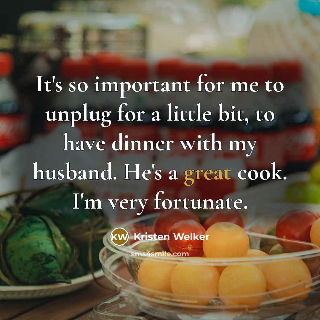 “It's so important for me to unplug for a little…” quote by Kristen Welker