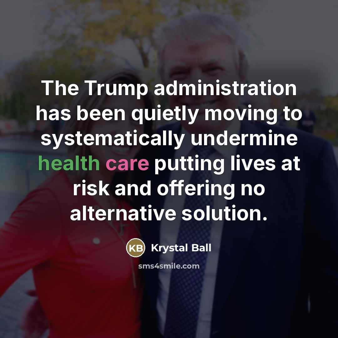 “The Trump administration has been quietly moving to systematically undermine…” quote by Krystal Ball