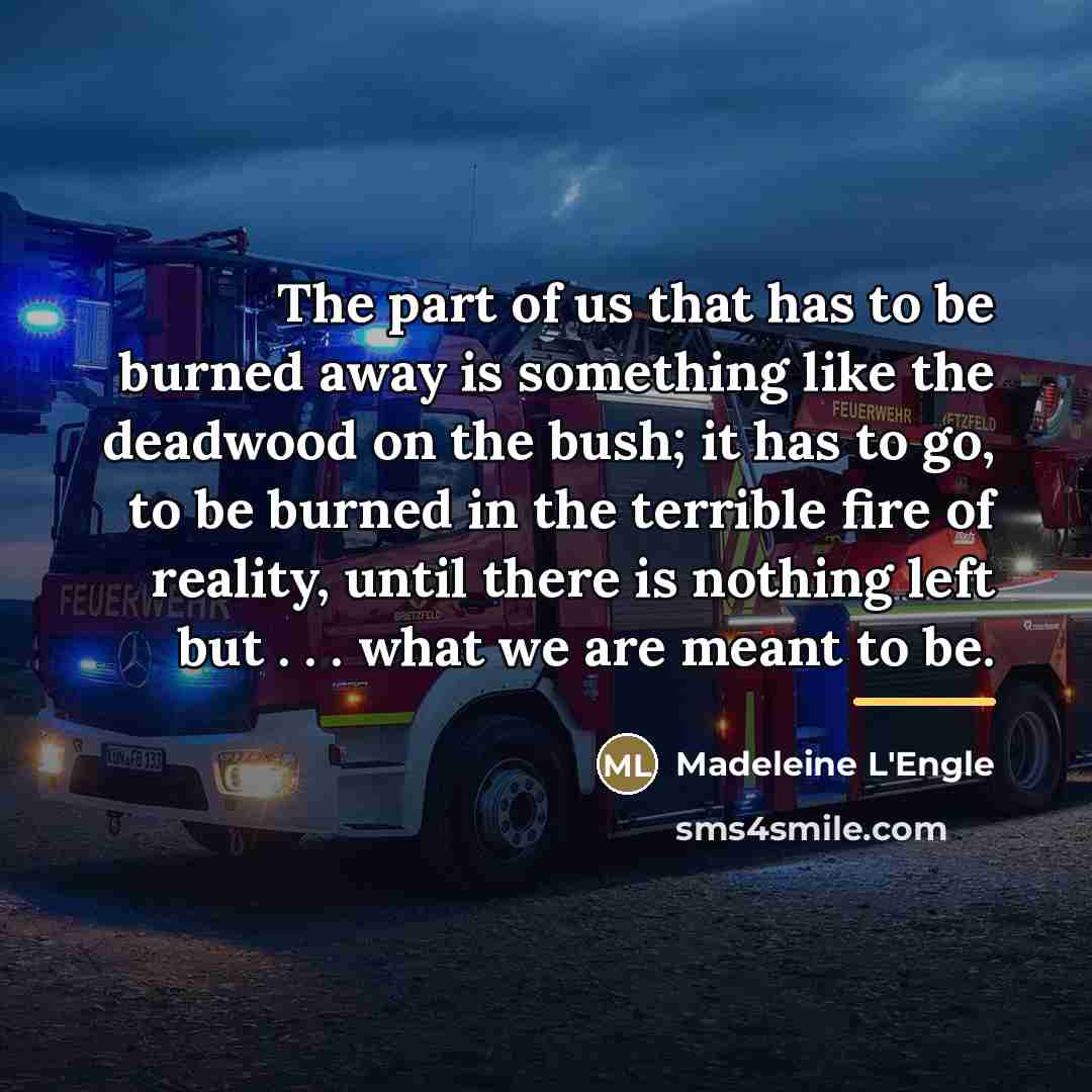 “The part of us that has to be burned away…” quote by Madeleine L'Engle