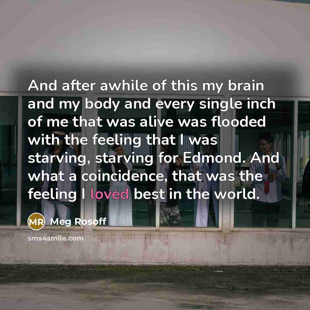 “And after awhile of this my brain and my body…” quote by Meg Rosoff