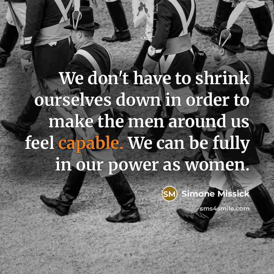 “We don't have to shrink ourselves down in order to…” quote by Simone Missick