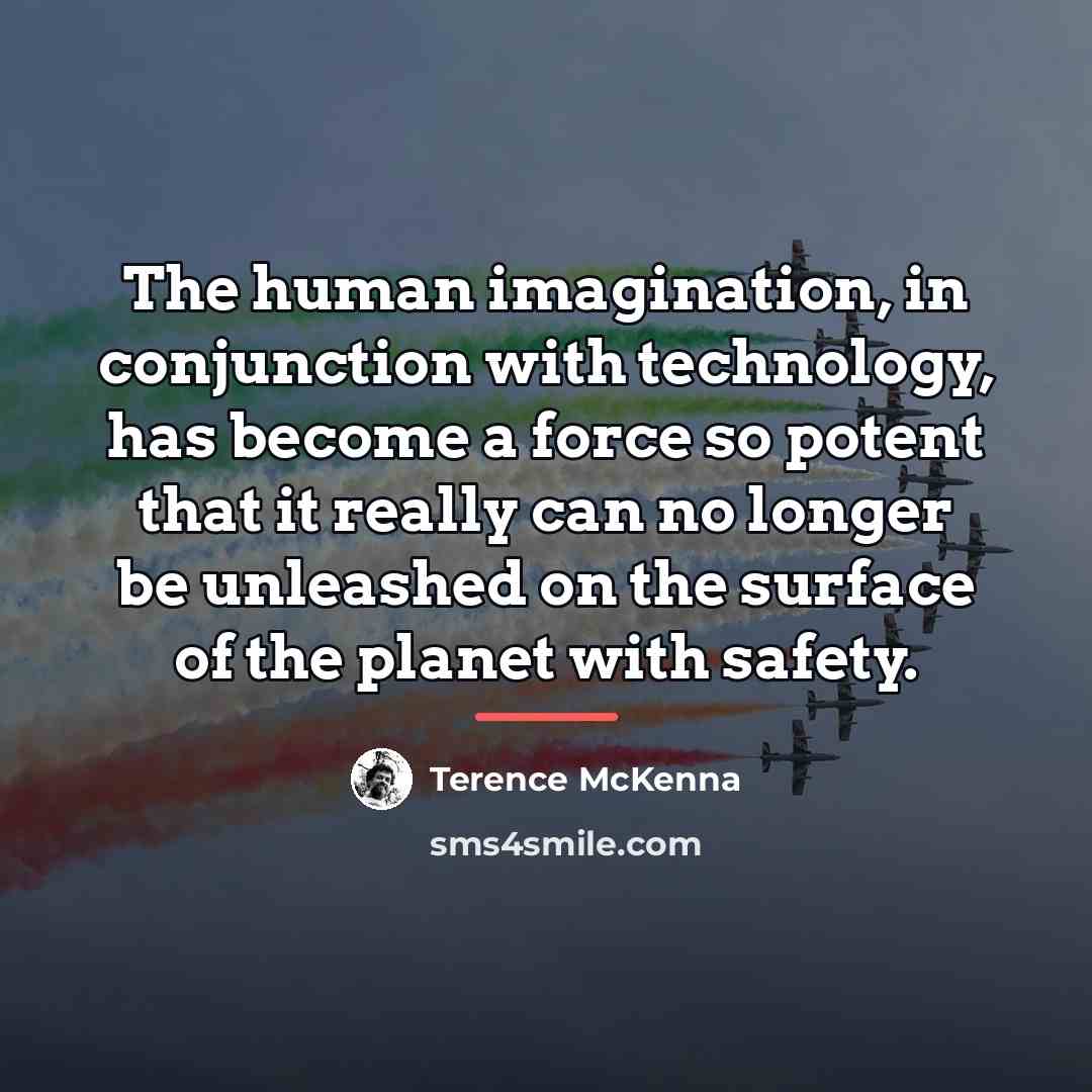 “The human imagination, in conjunction with technology, has become a…” quote by Terence McKenna