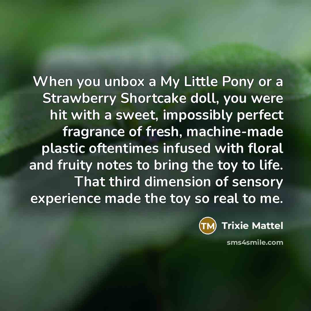 “When you unbox a My Little Pony or a Strawberry…” quote by Trixie Mattel