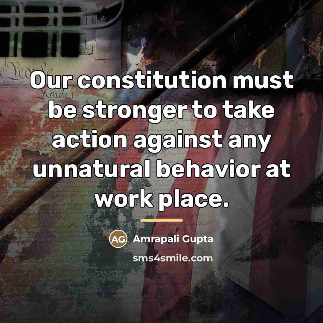 “Our constitution must be stronger to take action against any…” quote by Amrapali Gupta