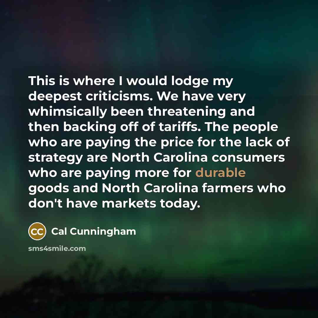 “This is where I would lodge my deepest criticisms. We…” quote by Cal Cunningham
