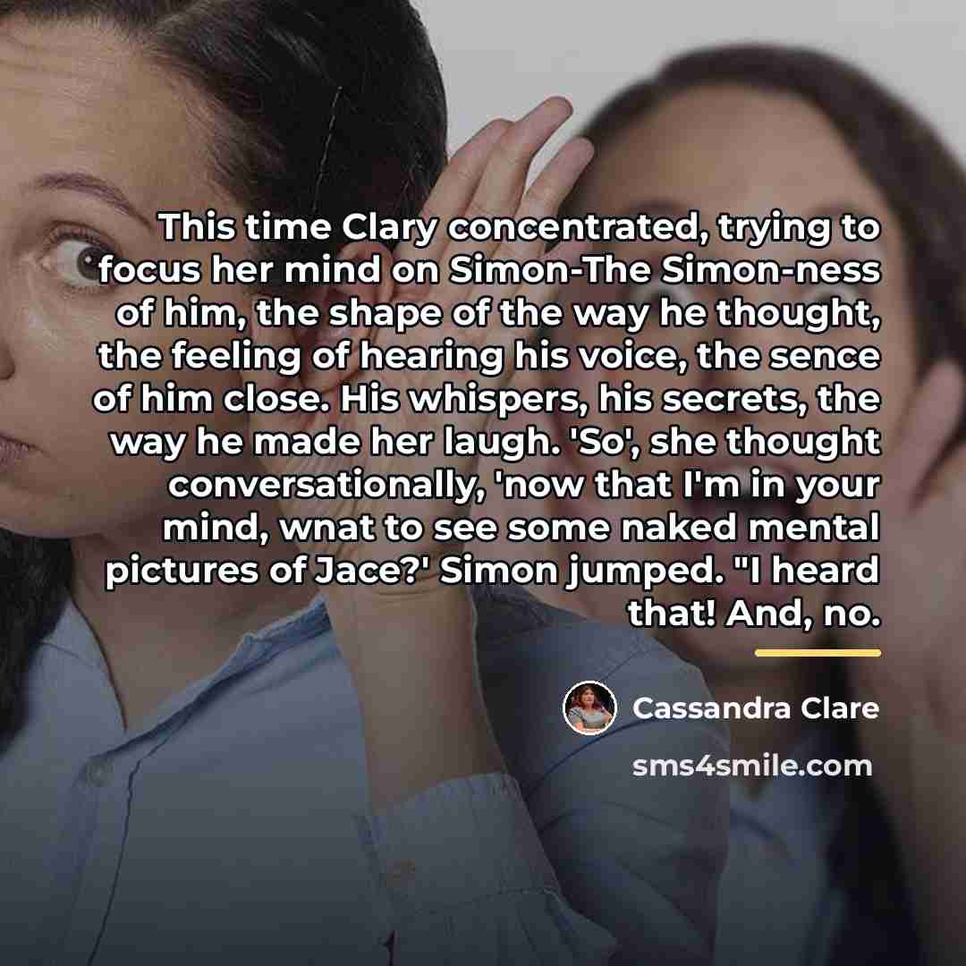 “This time Clary concentrated, trying to focus her mind on…” quote by Cassandra Clare