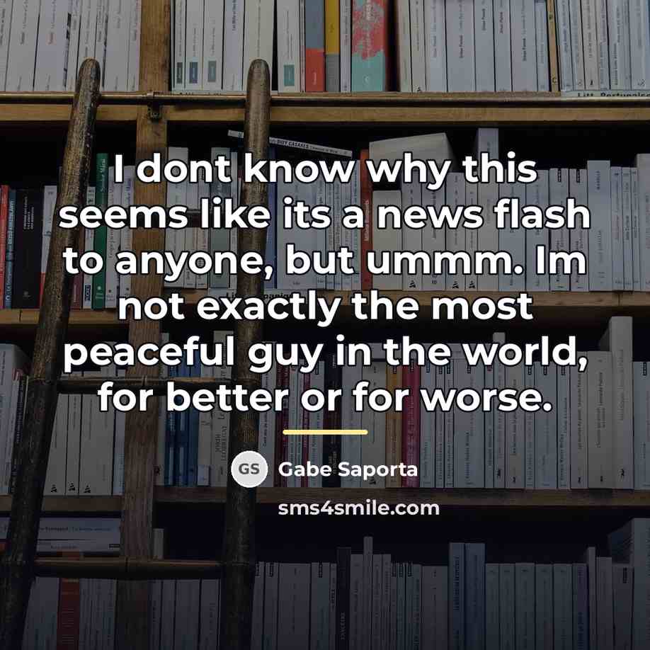 “I dont know why this seems like its a news…” quote by Gabe Saporta
