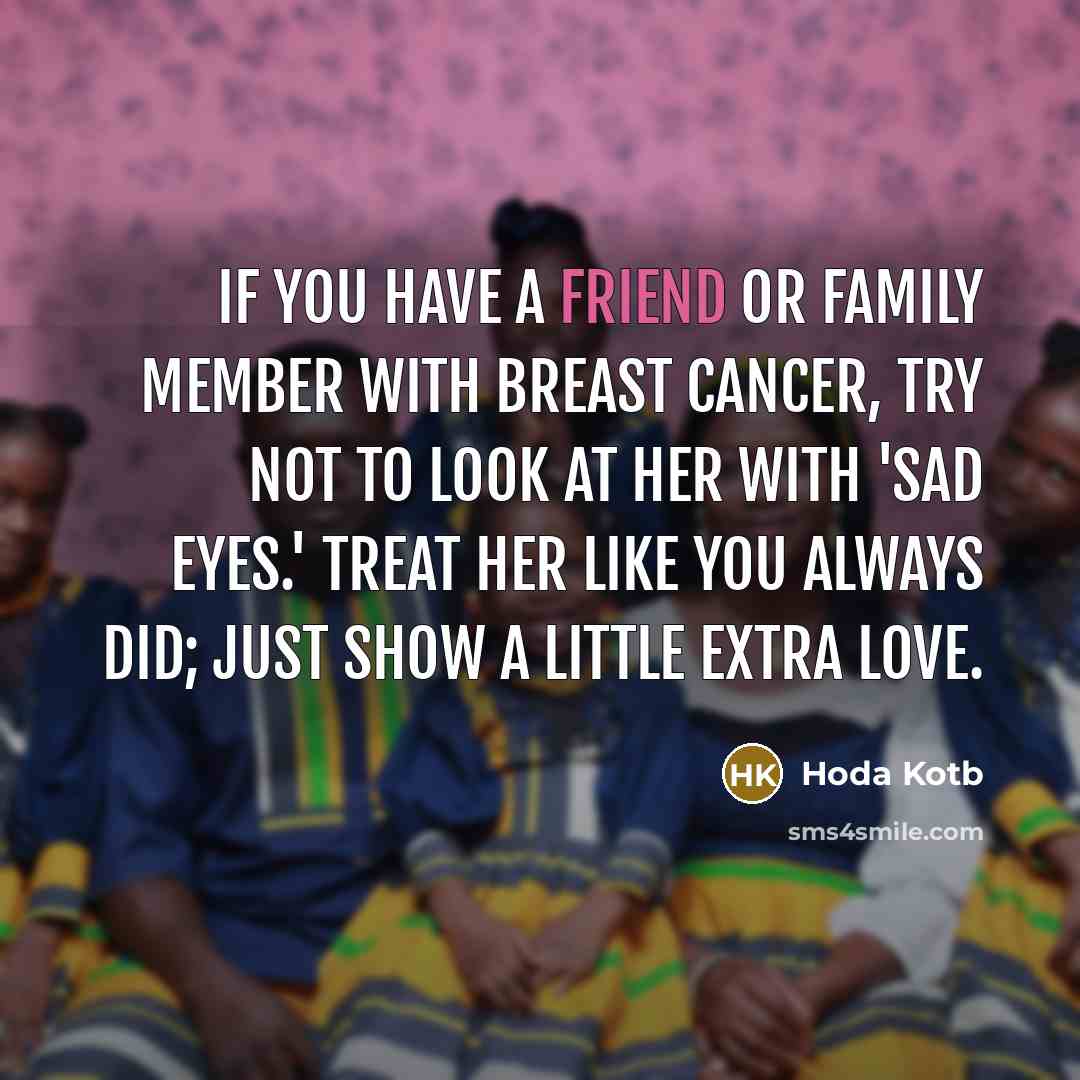 “If you have a friend or family member with breast…” quote by Hoda Kotb