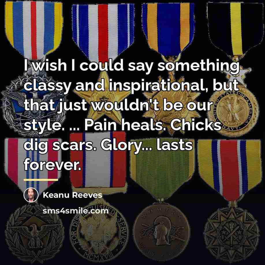 “I wish I could say something classy and inspirational, but…” quote by Keanu Reeves