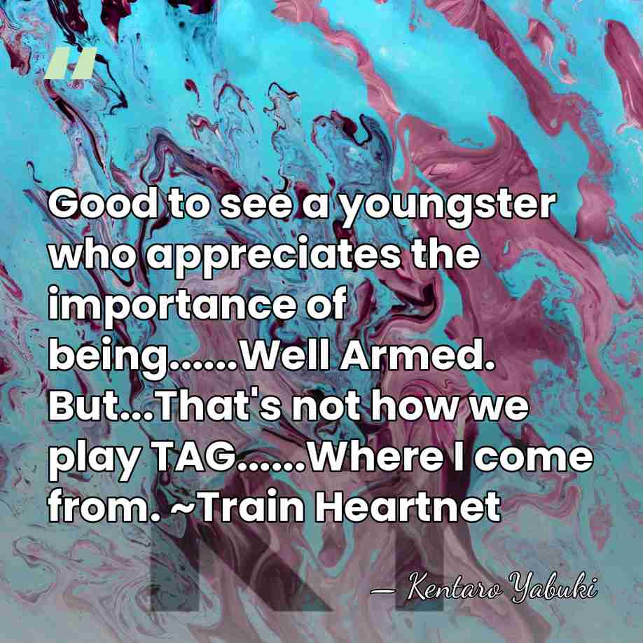 Good to see a youngster who appreciates the importance of being......Well Armed.&hellip; - Kentaro Yabuki