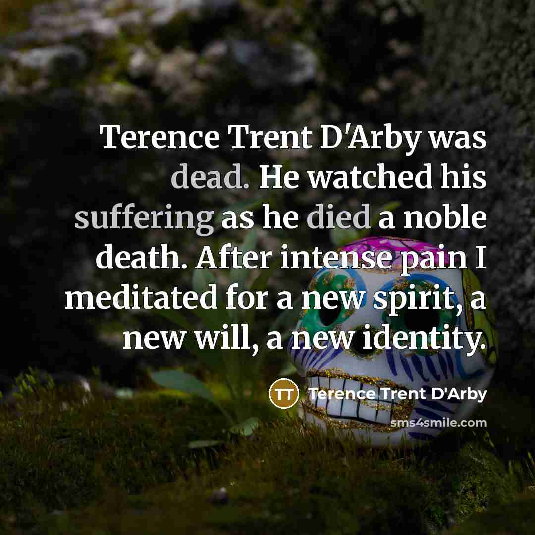 “Terence Trent D'Arby was dead. He watched his suffering as…” quote by Terence Trent D'Arby
