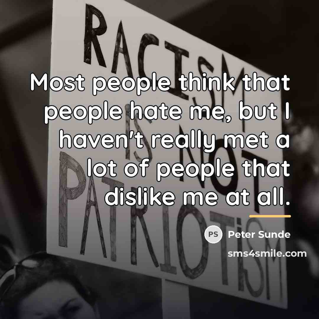 “Most people think that people hate me, but I haven't…” quote by Peter Sunde