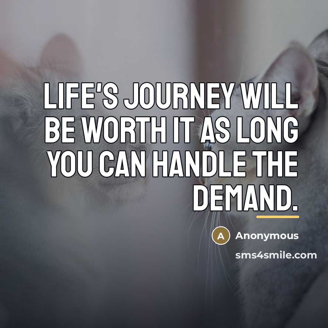 “Life's journey will be worth it as long you can…” quote by Anonymous