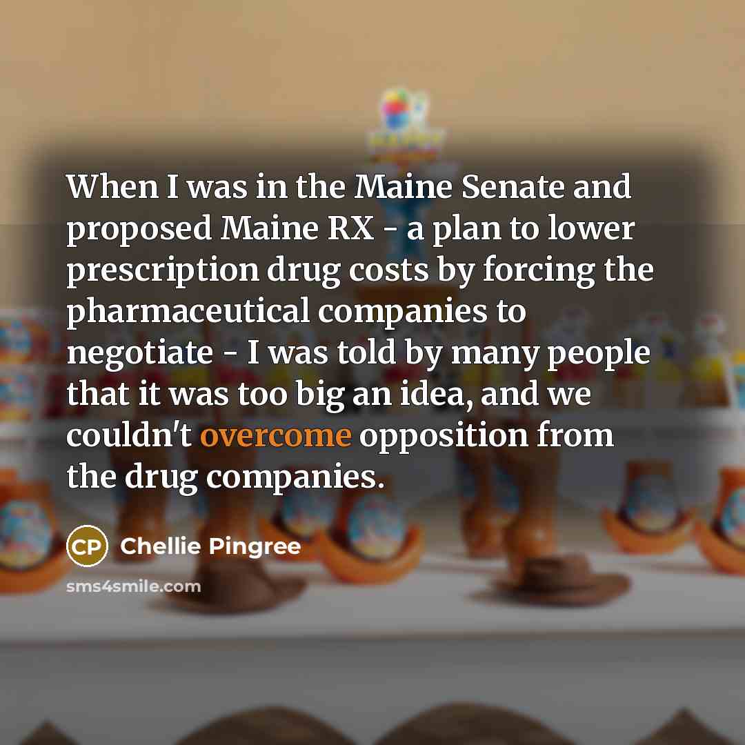 “When I was in the Maine Senate and proposed Maine…” quote by Chellie Pingree